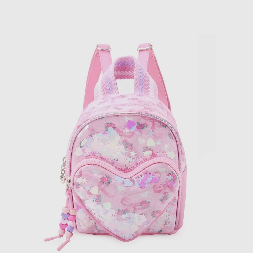 Brand new OMG Accessories Floral Bow Printed Confetti Micro Mini Backpack 💕